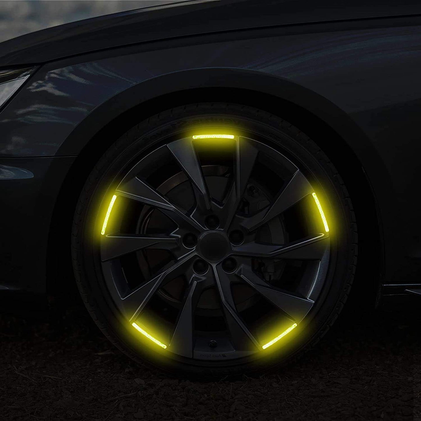 Reflective Colorful Car Wheel Hub Rim Stripe Tape Decal Luminous Sticker